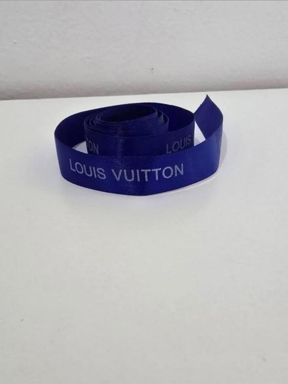 Louis Vuitton Royal Blue Branded Satin Ribbon